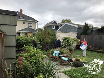 BEFORE the backyard makeover for Grant park clients in Portland
