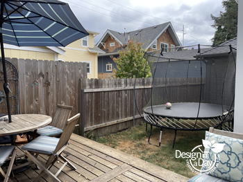 A small backyard in need of a custom landscape design experience in Grant Park Portland.
