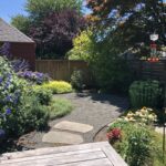 A lawn-free backyard landscape in Portland, Oregon, by Landscape Design in A Dy