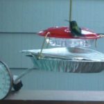 Hummingbird feeder in winter