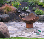 Portland Landscape Design Patio Fire Pit by T. Unger
