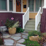 Mail carrier flagstone path
