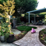 Newly installed landscape