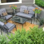 modern front patio fits with old house