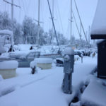 Floating Home buried by the snow of January 2017