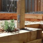 Raised veggie bed from juniper wood